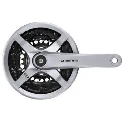 Shimano Tourney FC-TY501 - 42x34x24z, 170 mm, 4 edges, cover, silver (8s)