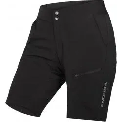 Endura Hummvee Lite Shorts - Damen, lose mit Innenfutter, schwarz