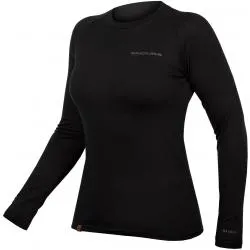 Tričko Endura BaaBaa Blend L/S Baselayer - dámske, dlhé, čierne