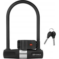 Zámek Force podkova s držákem - 11,5x18,9 cm, černý 49141