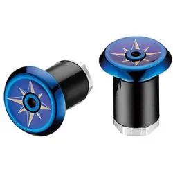 Zátky Ciclovation Premium Lock-In Vortex AL - do řídítek, 1 pár, modrá Aurora