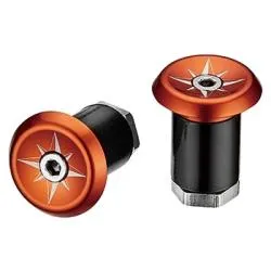 Zátky Ciclovation Premium Lock-In Vortex AL - do řídítek, 1 pár, oranžová
