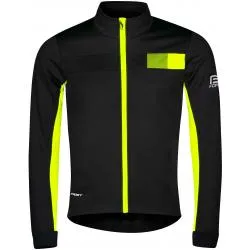 Bunda Force Frost Softshell - pánské, černo-žlutá fluo