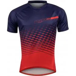 Force Angle MTB dres - pánsky, krátky, modro-červený