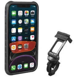 Obal Topeak RideCase pro iPhone 11 - včetně držáku na kolo, černá-šedá