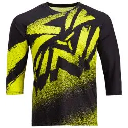 Dres Silvini Brunello MD1801 - pánské, 3/4 rukáv, černo-žlutá neon