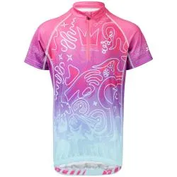 Dres Silvini Scrivia CD1434 - dětské, krátký, fuschsiově tyrkysová