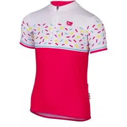 Dres Etape Rio - dětské, krátký, růžovo-bílá