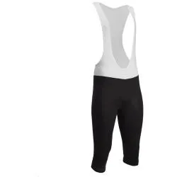 3/4 nohavice Silvini Alvo Bib MP2013 - pánske, elastické, s trakmi, s cyklistickou vložkou, čierna-biela