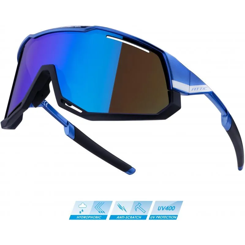 Brýle Force Attic - modré zrcadlové sklo, fialová-modrá