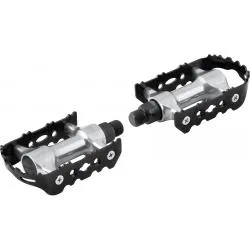 Force 910 Pedale - Aluminiumkörper mit Stahlkäfig, Kugellager, schwarz-silber