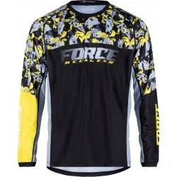 Force Reckless Trikot - Unisex, lang, schwarz-gelb-grau