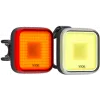 Světla Knog Blinder Square Twinpack - sada, přední, 200 lm, zadní, 100 lm, nabijecí - 1