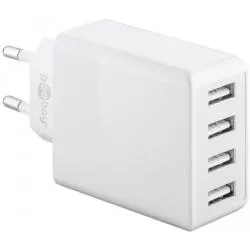 Nabíječka Goobay GOOUSB4XWHT - 4x USB, celkem 6000 mA, 30W