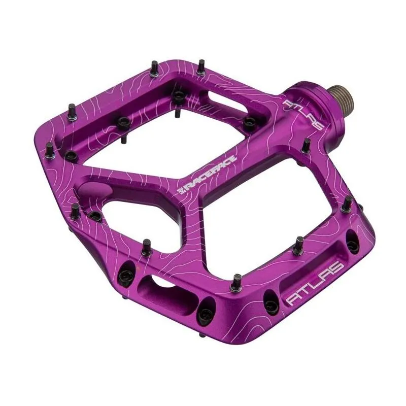 Pedály Race Face Atlas 22 - hliníková platforma 114x101 mm, fialová