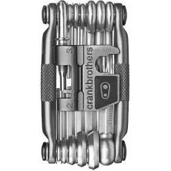 Multiklíč Crankbrothers M19 - cestovní nářadí na kolo, niklová šedá