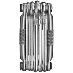 Multiklíč Crankbrothers M10 - cestovní nářadí na kolo, niklová šedá