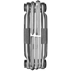 Multiklíč Crankbrothers M5 - cestovní nářadí na kolo, niklová šedá