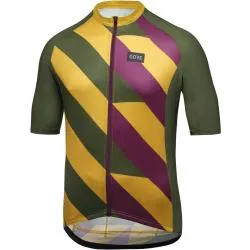 Jersey Gore Signal - Herren, kurz, grün-sandgelb