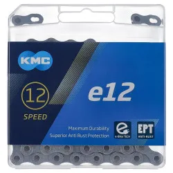 Řetěz KMC e12 EPT - 130 článků, balený, tmavě šedá (12)