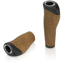 Gripy XLC GR-S32 - 1 pár, délka 135 a 92 mm, hnědá-černá