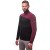 Triko Sensor Merino Extreme Zip - pánské, dlouhý, černá-portská červená - 2