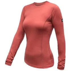T-shirt Sensor Merino Active - womens, long, terracotta