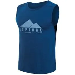 T-shirt Sensor Merino Air Explore - Herren, ärmellos, dunkelblau