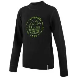 Triko Sensor Merino DF Club - dětské, dlouhý, černá