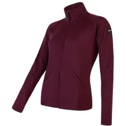 Sweatshirt Sensor Merino Upper Celozip - Damen, portrot