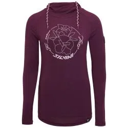 Triko Silvini Merate WD1920 - dámské, dlouhý, s kapucí, švestková-rumělková