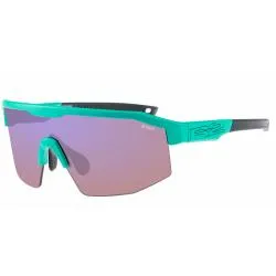 Brýle R2 Gain - zelená, skla růžová-stříbrné zrcadlo