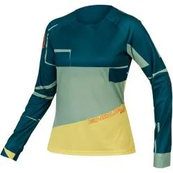 Endura MT500 Print Tee LTD E6219 - damska, długa, ciemnoszaro-zielona