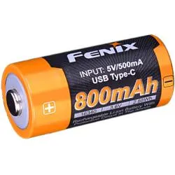 Baterie Fenix RCR123A 800 mAh (Li-Ion) USB-C - nabijecí, 1 ks