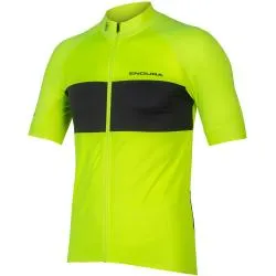 Jersey Endura FS260 Pro S/S II E3192 Standard Fit - męski, krótki, standardowy krój, Hi-Viz yellow
