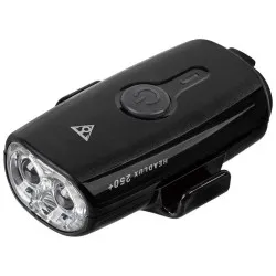 Světlo Topeak Headlux 250+ USB‑C - přední, 250 lm, integrovaný akumulátor Li‑Ion 750 mAh, černá