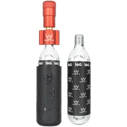 CO2 inflátor Peatys HoleShot CO2 KIT Road & Gravel - včetně 2 bombiček 16 g, červená