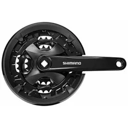 Kliky Shimano FC-MT101 - 170 mm s krytem, čtyřhran, 40-30-22 zubů, černá (9)