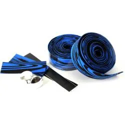 Omotávka NoName Gel Zebra 2,5 mm - 1 pár, modrá-černá