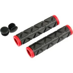 Gripy 125 mm MTB Velo - černá/červená (pár)