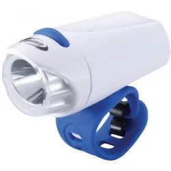 Světlo BBB BLS-75 EcoBeam - přední, bílá/modrý pásek
