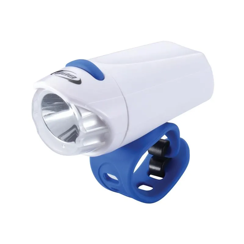 Světlo BBB BLS-75 EcoBeam - přední, bílá/modrý pásek