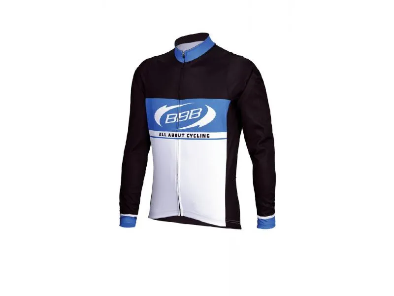 Dres BBB BBW-252 Team - pánský, dlouhý rukáv, modro-bílo-černý