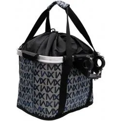 Koš na řidítka Bobeš - antracitová s metalickým vzorem, s hliníkovým rámem