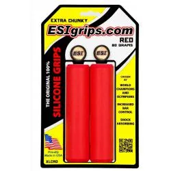 Gripy ESI Chunky EXTRA 80g - délka 130, průměr 34 mm, červená