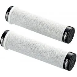 Gripy Sram DH Locking - bílá, silikon
