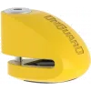 Zámek Onguard diskový s alarmem, žlutý, 6mm pin, 5 klíči (jeden s diodou), pouzdro - 1