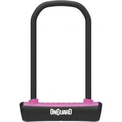 Zámek Onguard podkova 115x230x11mm, růžová, 2klíče, držák