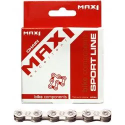 Řetěz Max1 10 speed, 116 článků, se spojkou - stříbrný