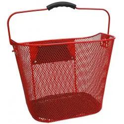 Koš přední oválný Max1 Klikfix City s držadlem - červený